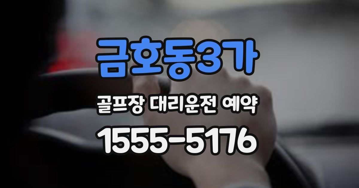 금호동3가 골프장 대리운전 예약