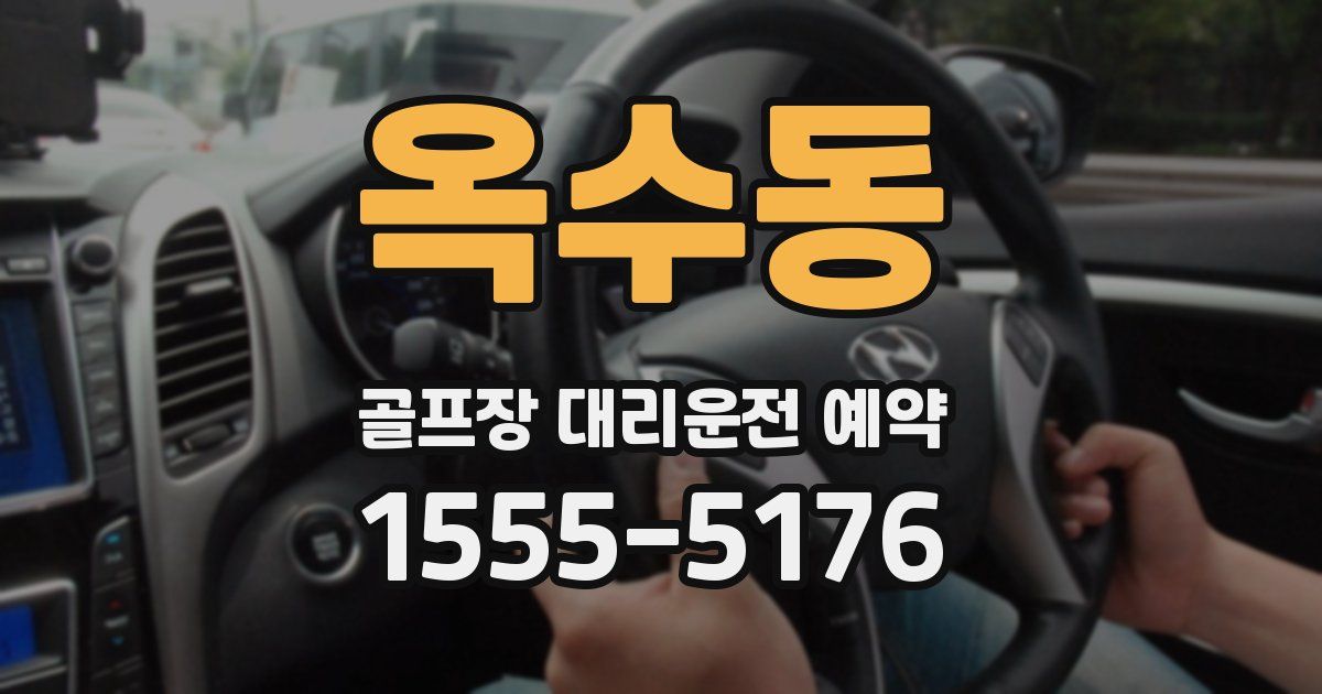 옥수동 골프장 대리운전 예약