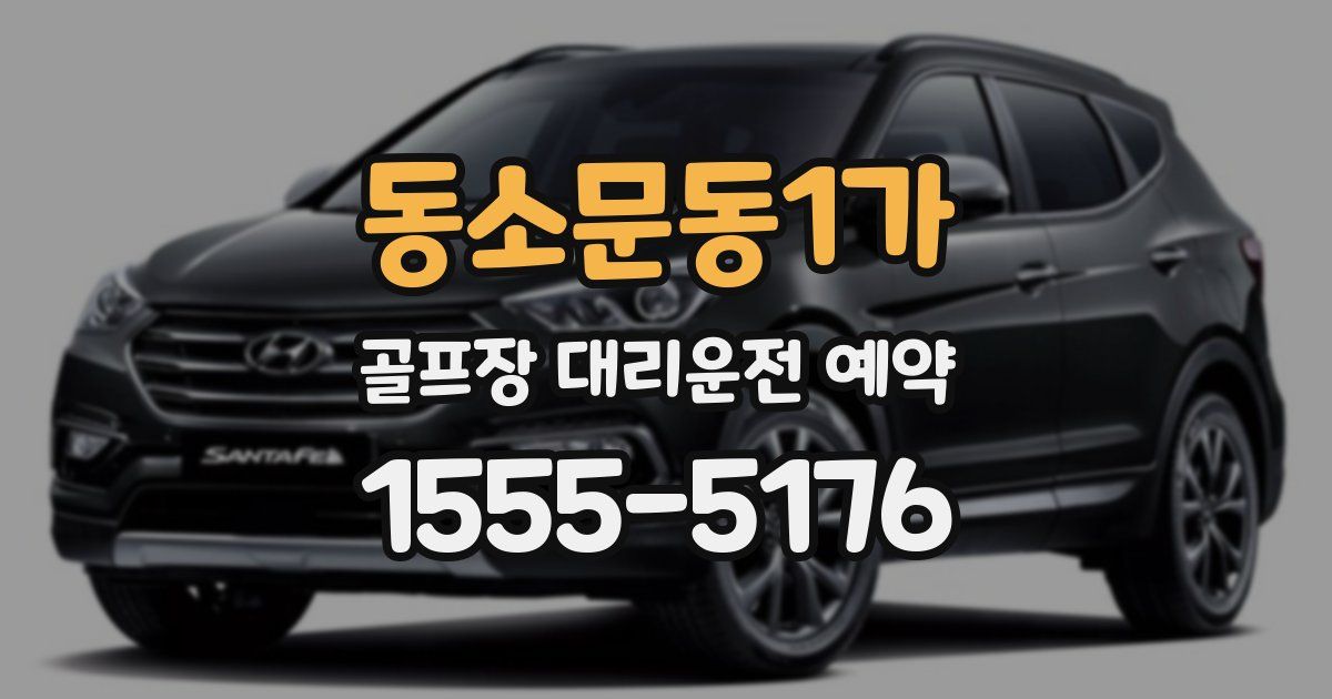 동소문동1가 골프장 대리운전 예약