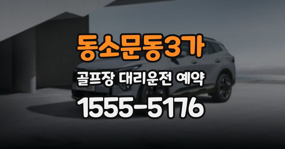 동소문동3가 골프장 대리운전 예약