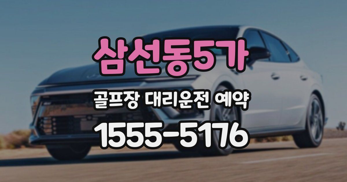 삼선동5가 골프장 대리운전 예약