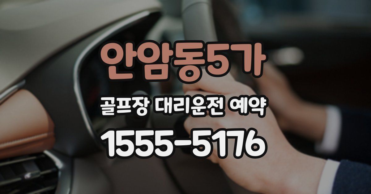 안암동5가 골프장 대리운전 예약
