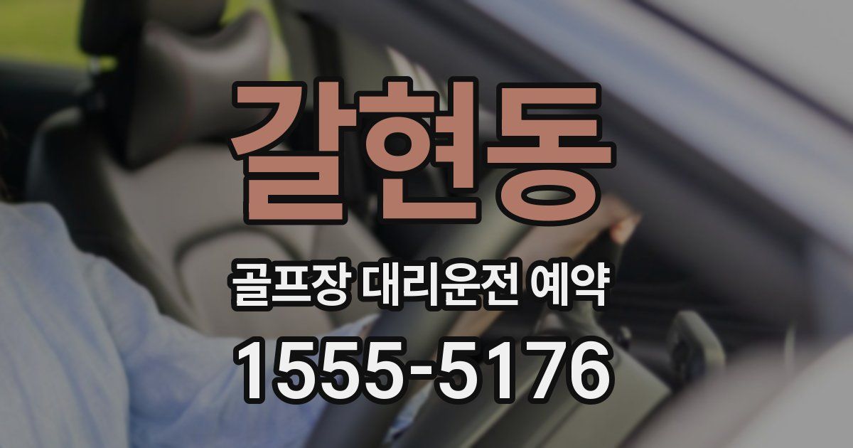 갈현동 골프장 대리운전 예약