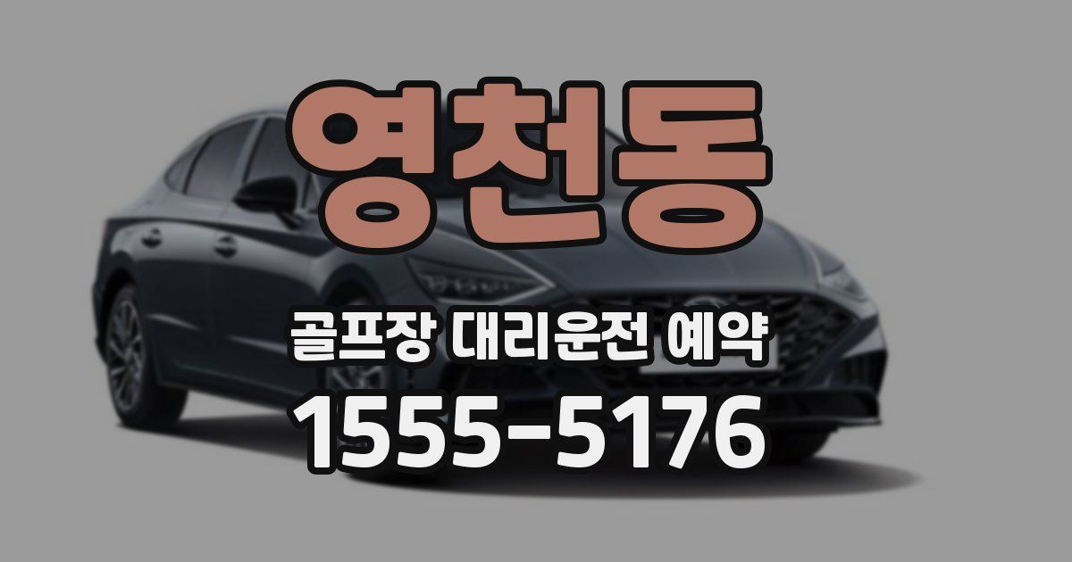 영천동 골프장 대리운전 예약