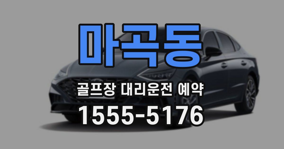 마곡동 골프장 대리운전 예약