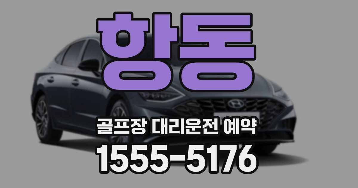 항동 골프장 대리운전 예약