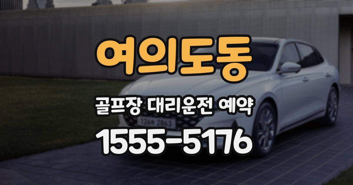 여의도동 골프장 대리운전 예약