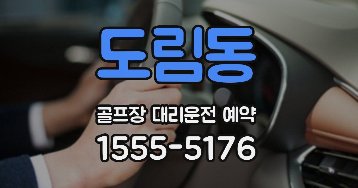 도림동 골프장 대리운전 예약