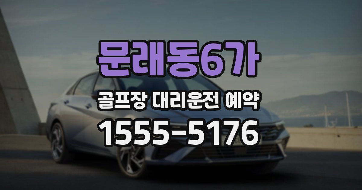 문래동6가 골프장 대리운전 예약