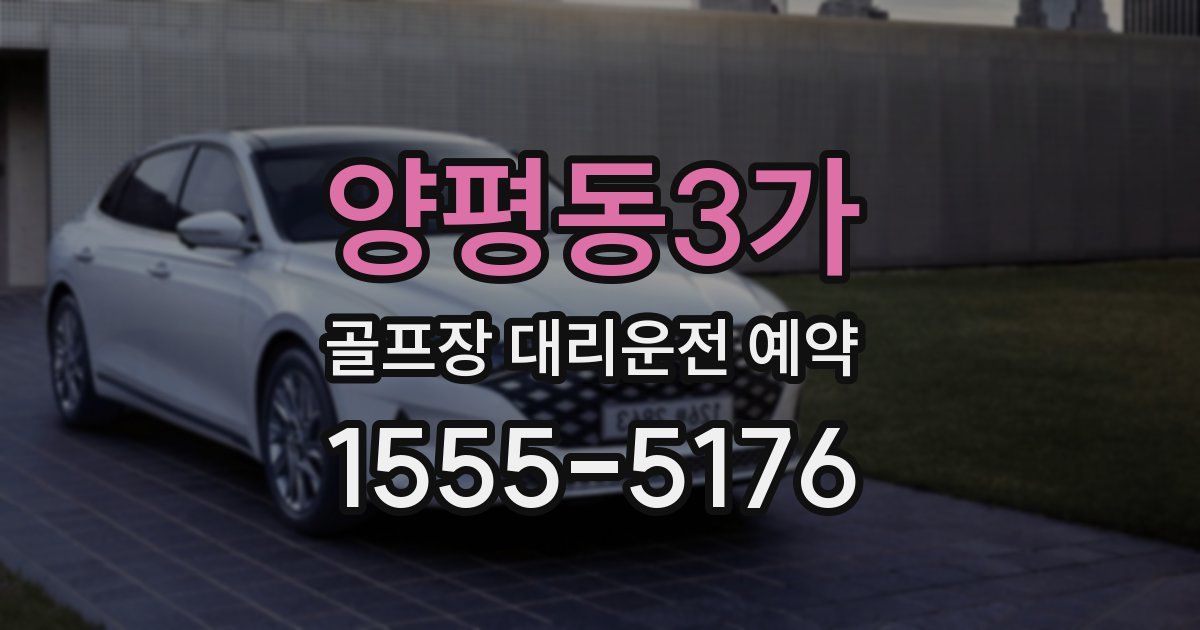 양평동3가 골프장 대리운전 예약
