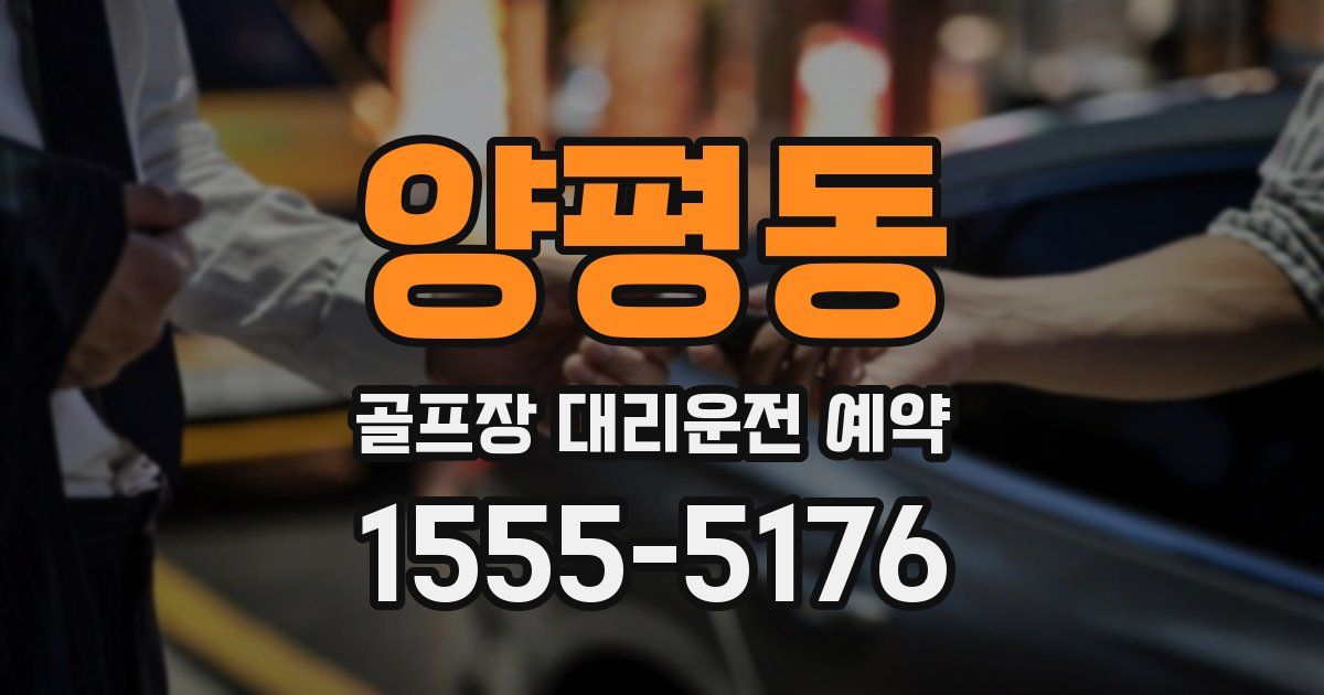 양평동 골프장 대리운전 예약