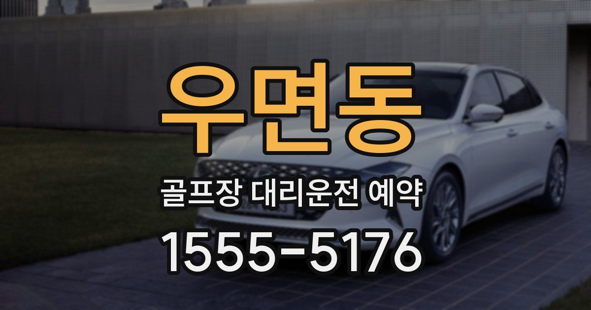 우면동 골프장 대리운전 예약