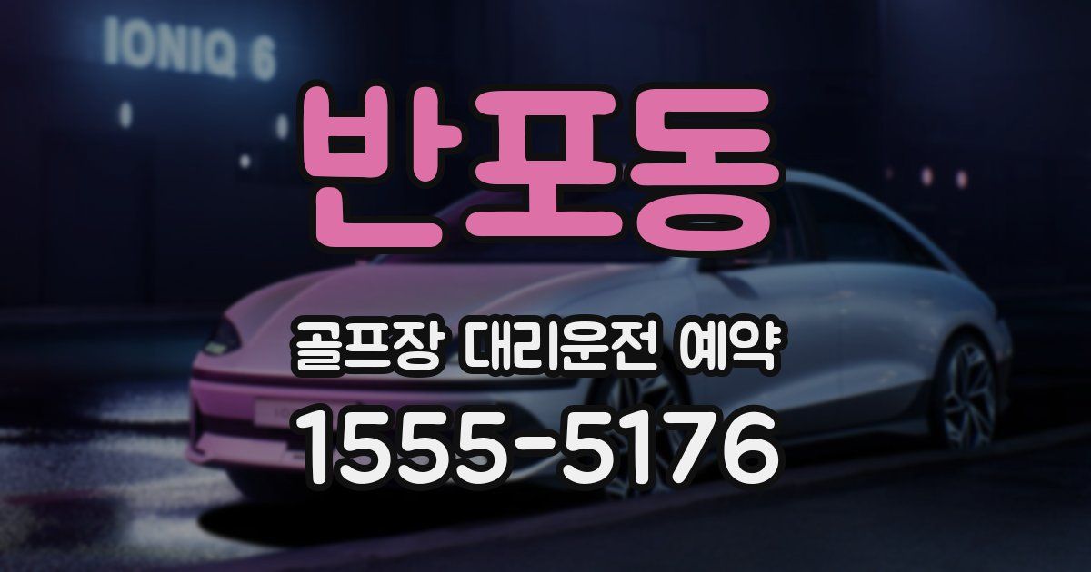 반포동 골프장 대리운전 예약