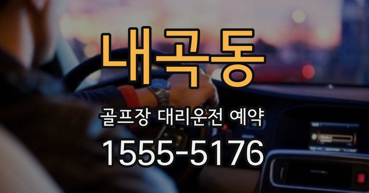 내곡동 골프장 대리운전 예약