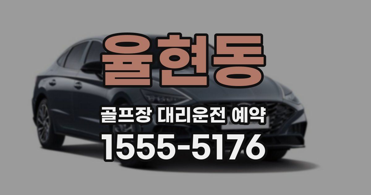 율현동 골프장 대리운전 예약