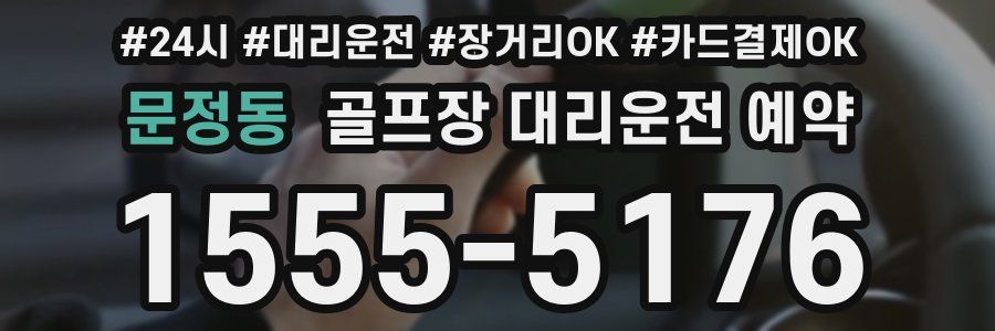 문정동 골프장 대리운전 예약