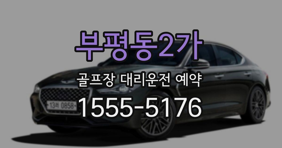 부평동2가 골프장 대리운전 예약