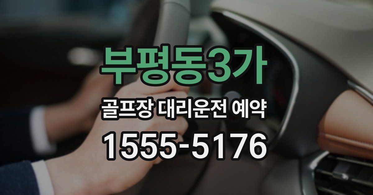 부평동3가 골프장 대리운전 예약