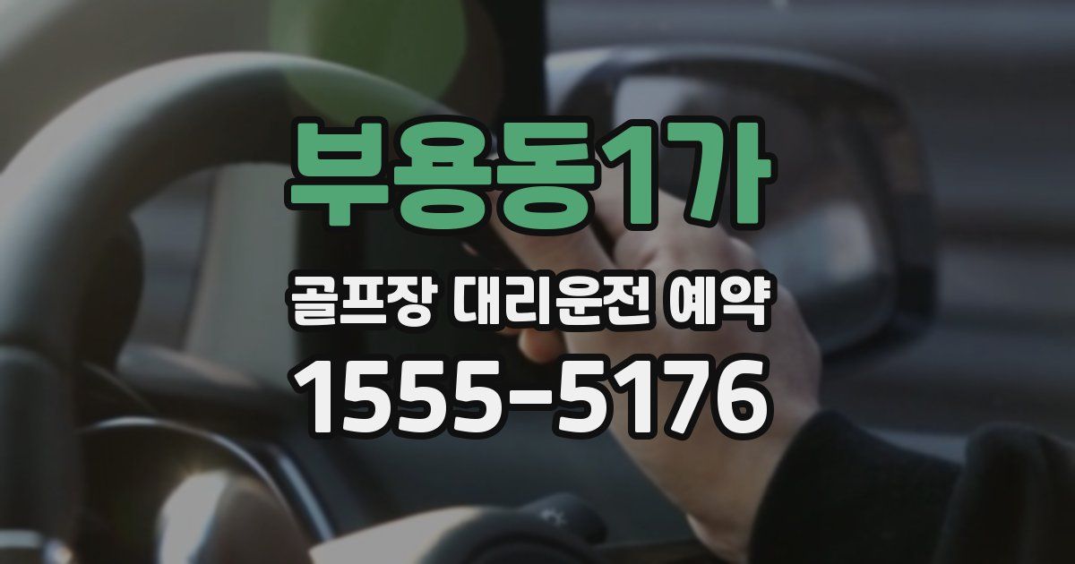 부용동1가 골프장 대리운전 예약