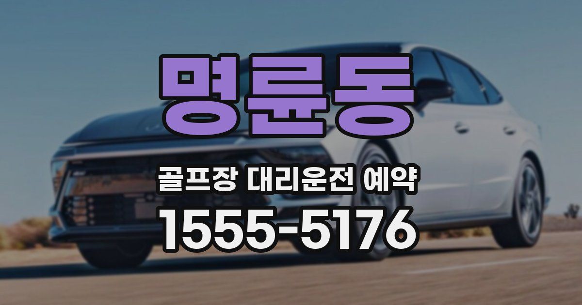 명륜동 골프장 대리운전 예약