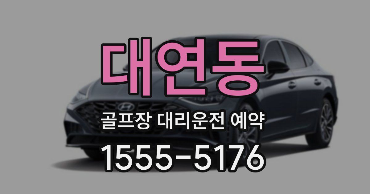 대연동 골프장 대리운전 예약