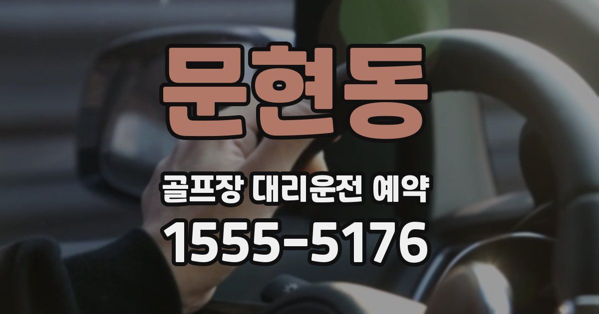 문현동 골프장 대리운전 예약