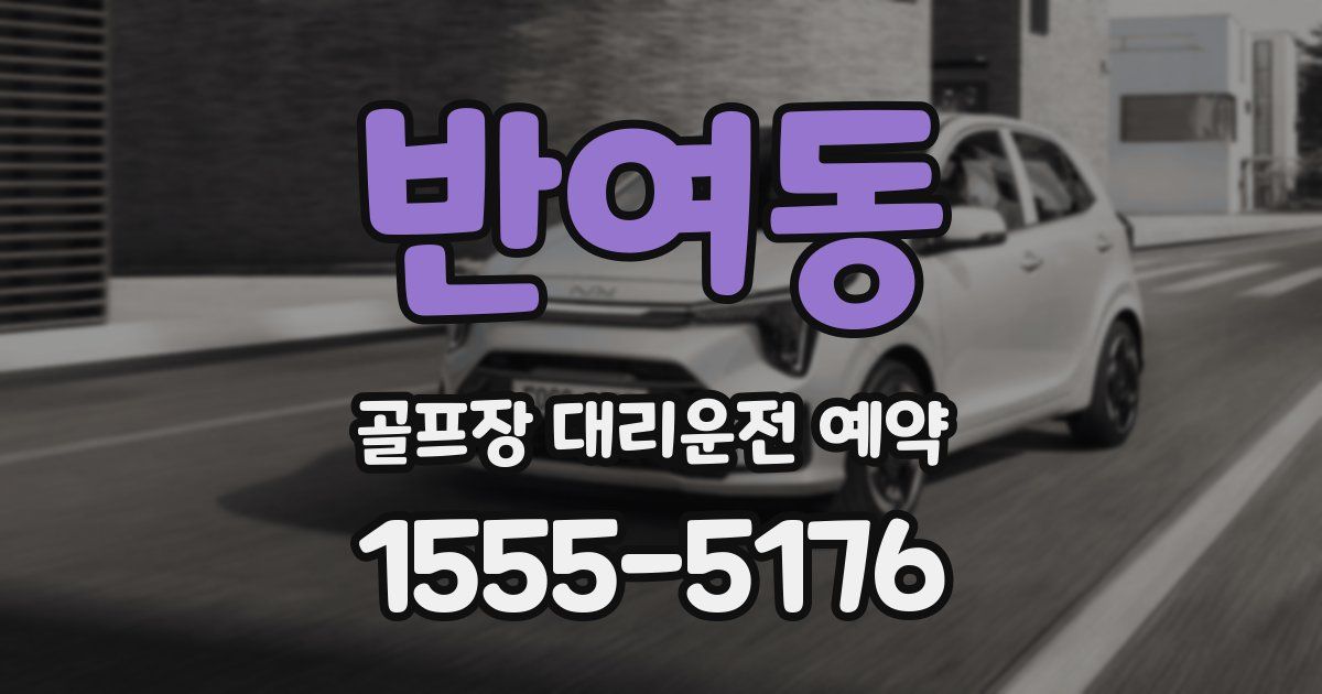 반여동 골프장 대리운전 예약