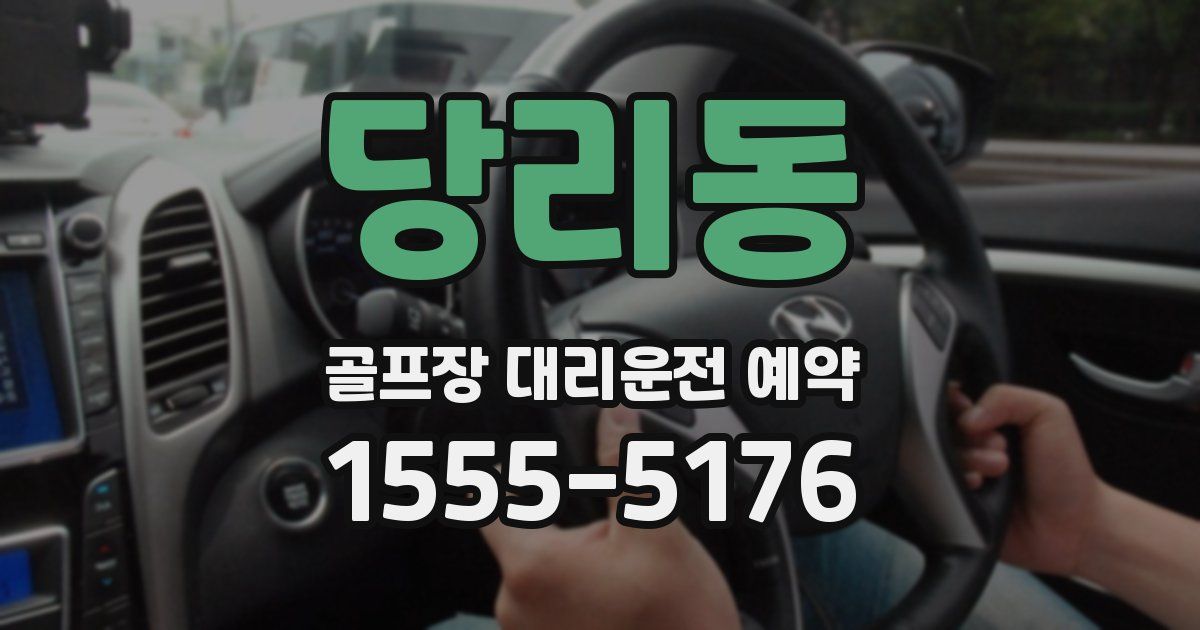 당리동 골프장 대리운전 예약