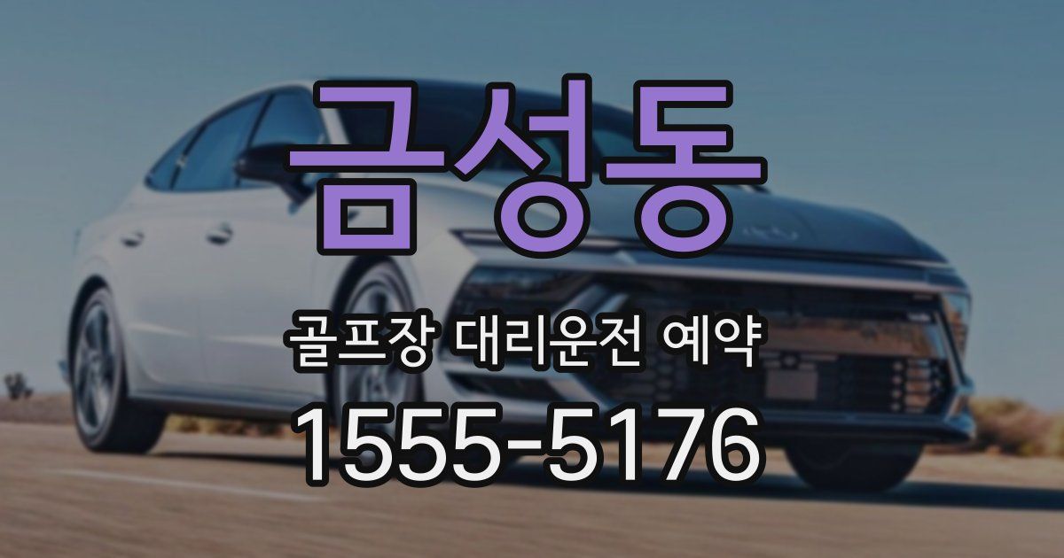 금성동 골프장 대리운전 예약