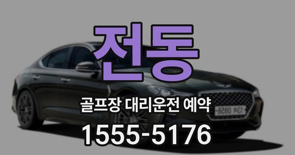 전동 골프장 대리운전 예약
