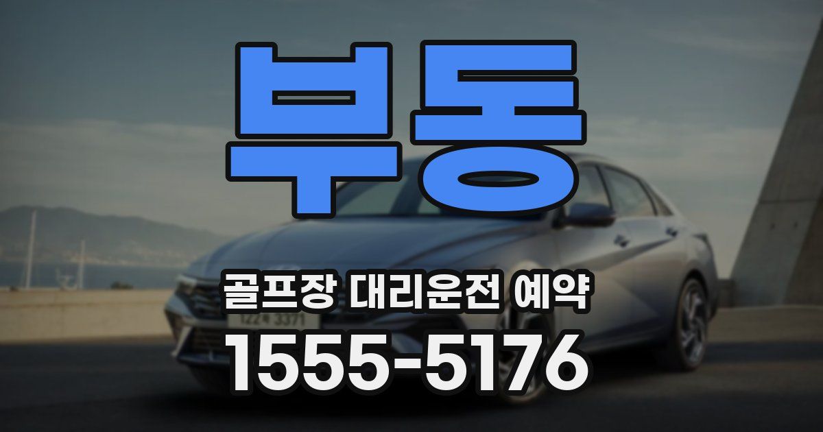 부동 골프장 대리운전 예약