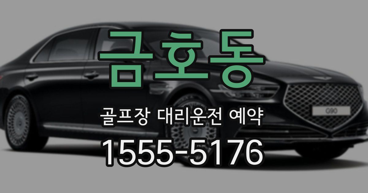금호동 골프장 대리운전 예약