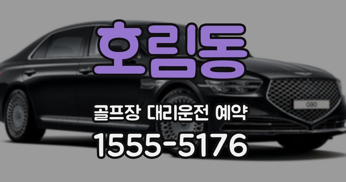 호림동 골프장 대리운전 예약