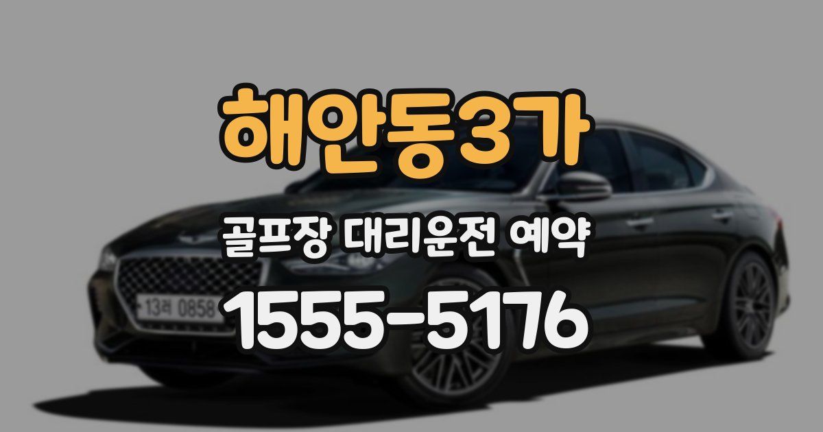 해안동3가 골프장 대리운전 예약