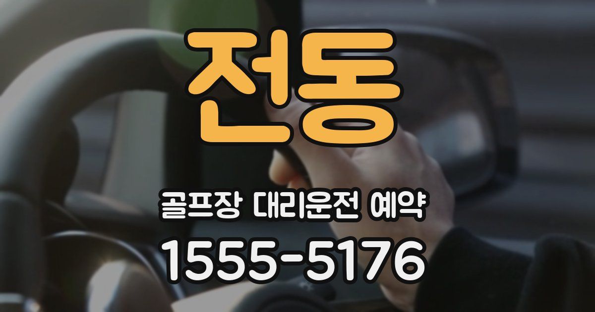 전동 골프장 대리운전 예약