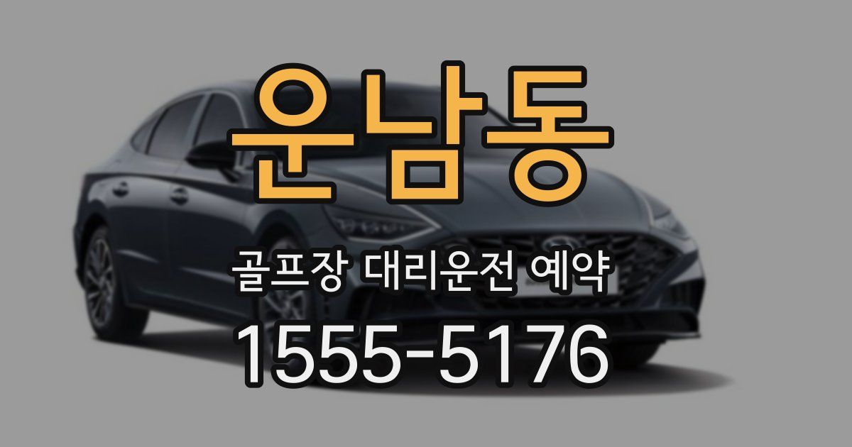 운남동 골프장 대리운전 예약