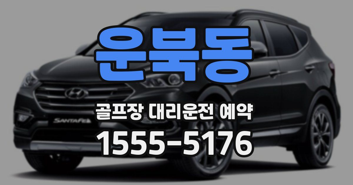 운북동 골프장 대리운전 예약