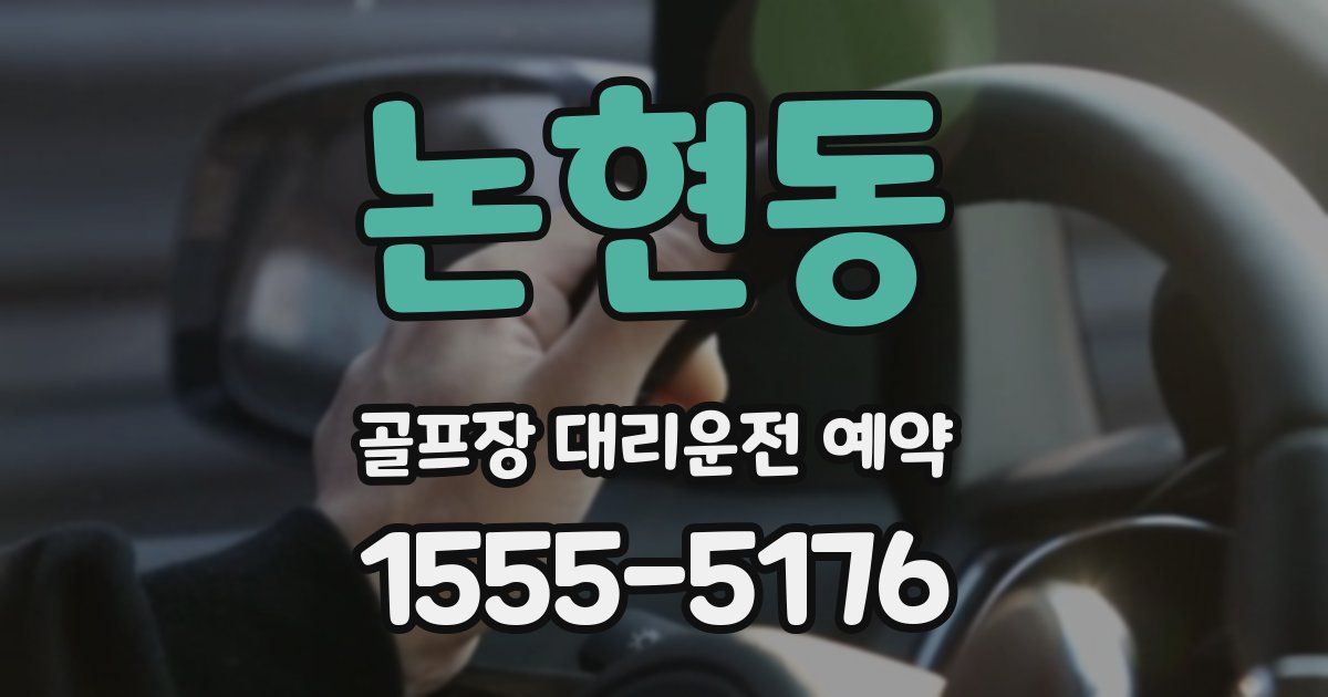 논현동 골프장 대리운전 예약