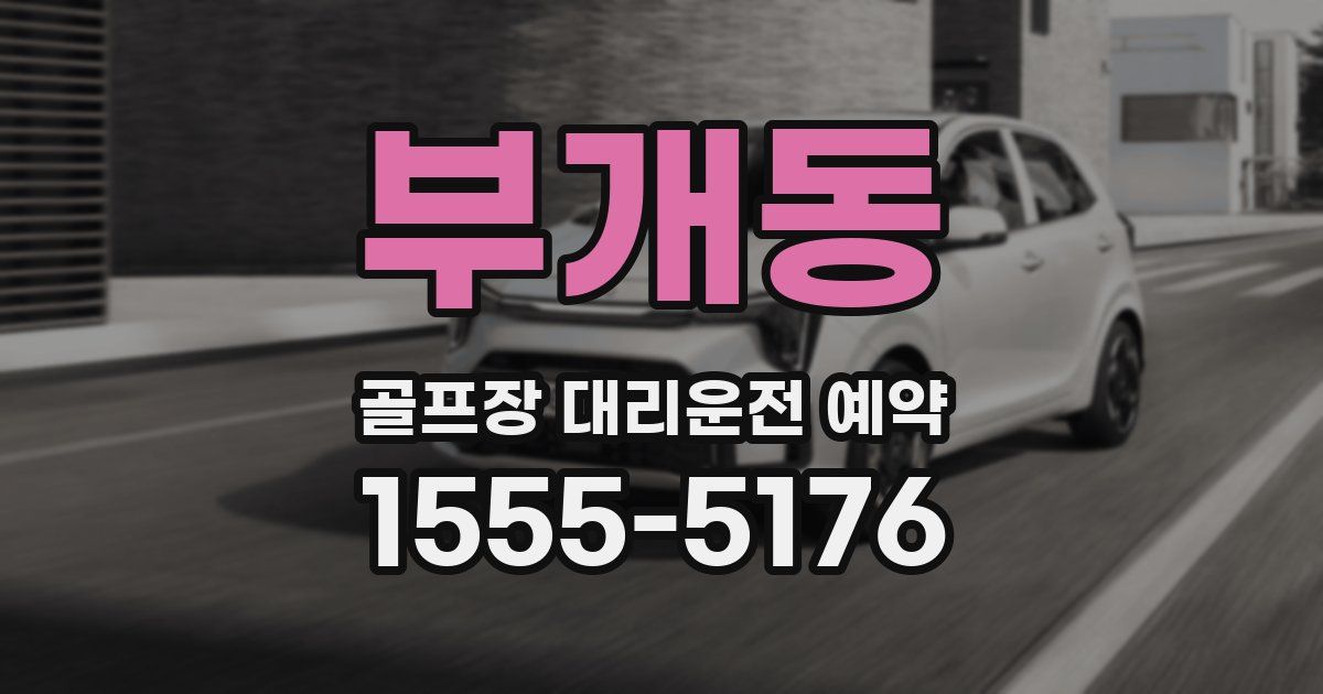 부개동 골프장 대리운전 예약