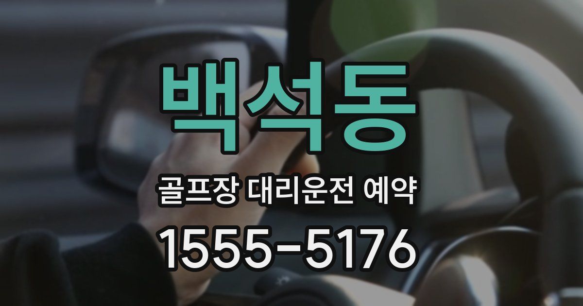 백석동 골프장 대리운전 예약