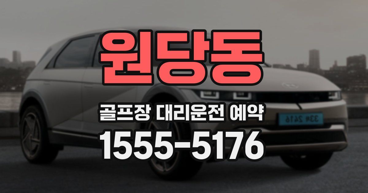 원당동 골프장 대리운전 예약