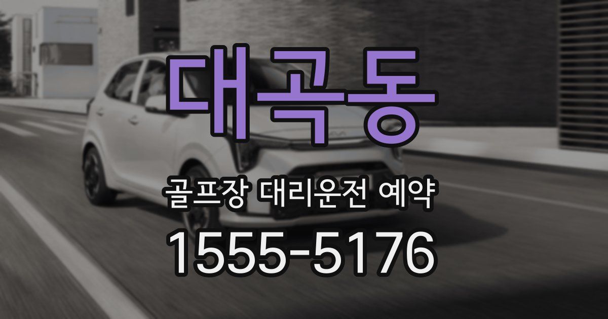 대곡동 골프장 대리운전 예약
