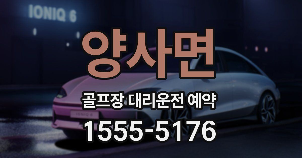 양사면 골프장 대리운전 예약