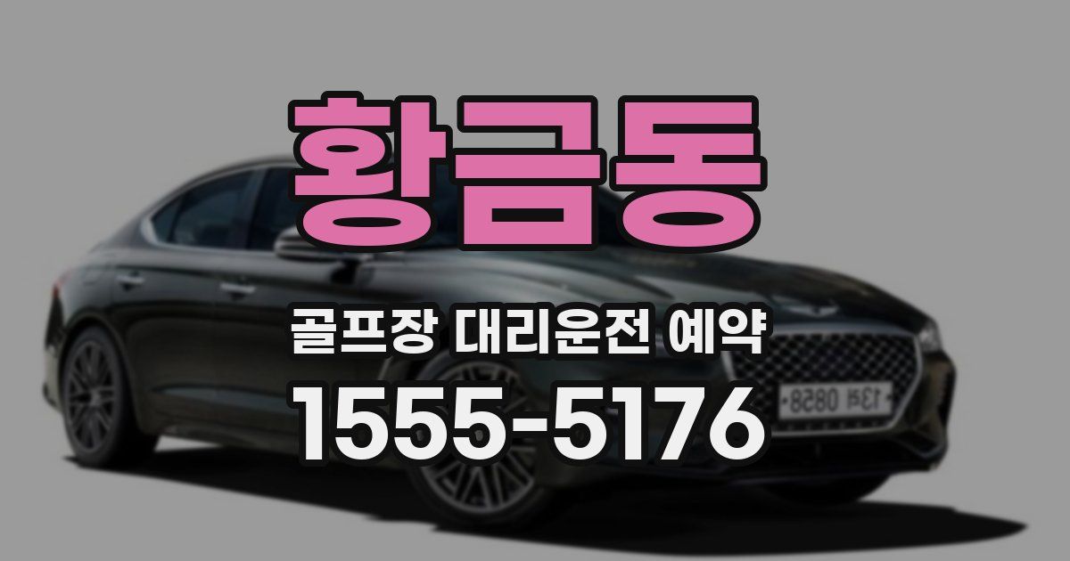 황금동 골프장 대리운전 예약