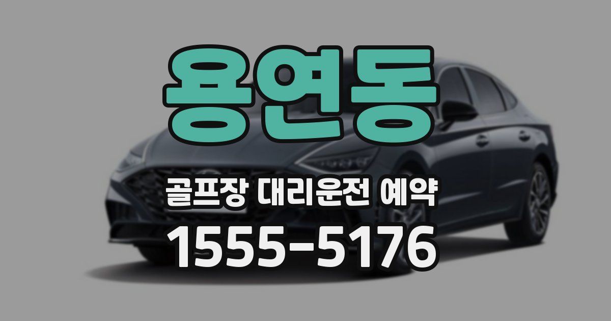 용연동 골프장 대리운전 예약