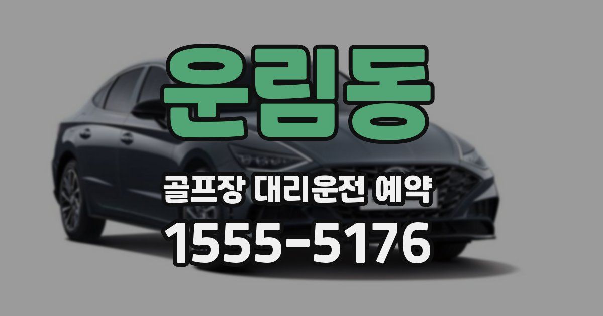 운림동 골프장 대리운전 예약