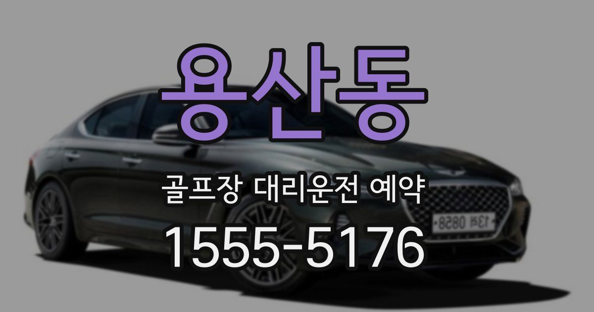 용산동 골프장 대리운전 예약