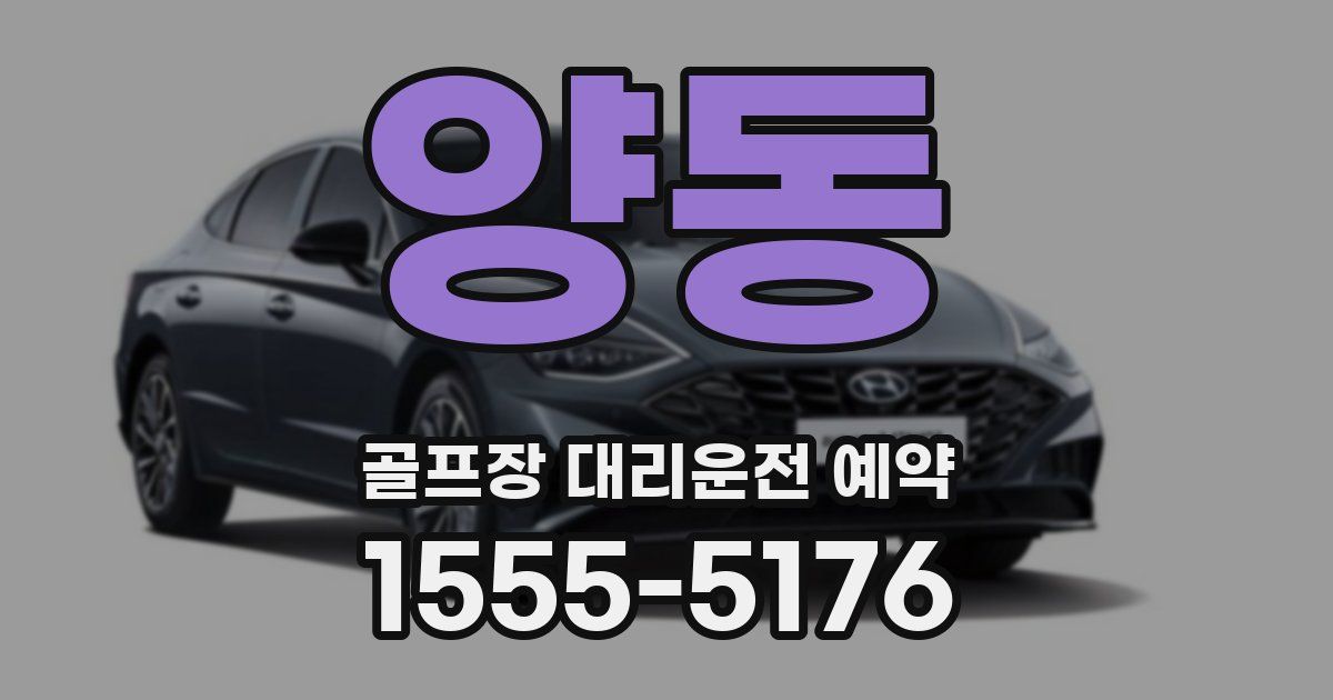 양동 골프장 대리운전 예약