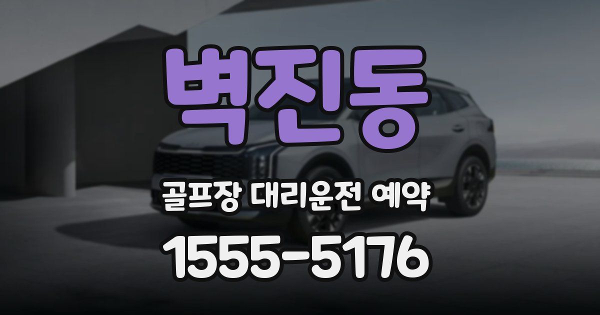 벽진동 골프장 대리운전 예약