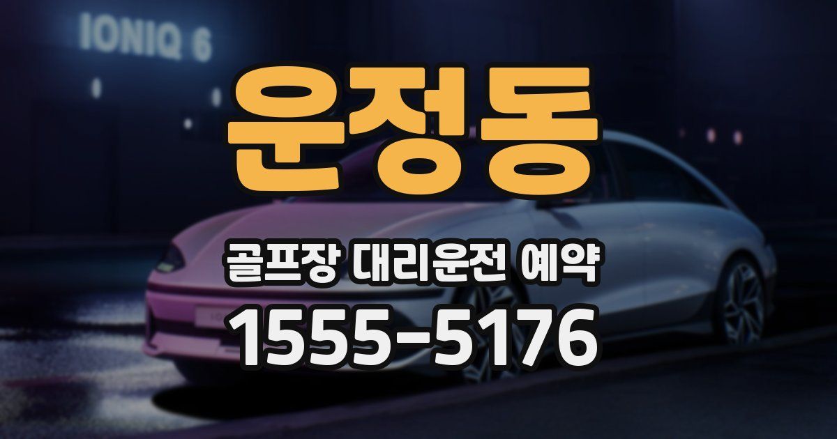 운정동 골프장 대리운전 예약